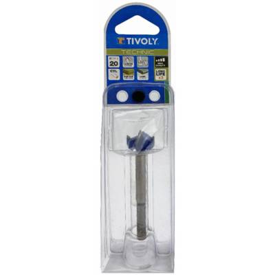 Mèche charnière Ø20 TIVOLY plaquette carbure queue cylindrique Lg.79,6 mm - 11102422000 - Maxoutil