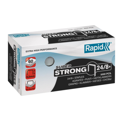 Agrafes Super Strong 24/8+ galvanisé en boite de 5000 - Rapid