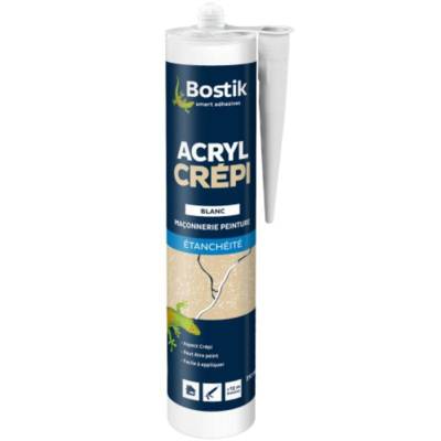 Mastic ACRYL CREPI blanc - cartouche de 310ml - Gedimat - BOSTIK