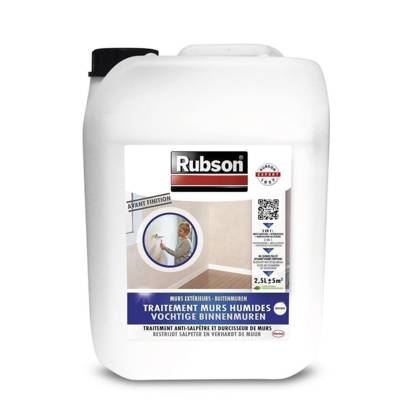 Traitement murs humides stop salpêtre - bidon de 2,5L - Gedimat - RUBSON
