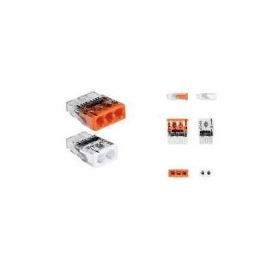 Bornes sans leviers auto compactes 3 conducteurs+2 conducteurs - lot de 20 pièces - Gedimat - DEBFLEX