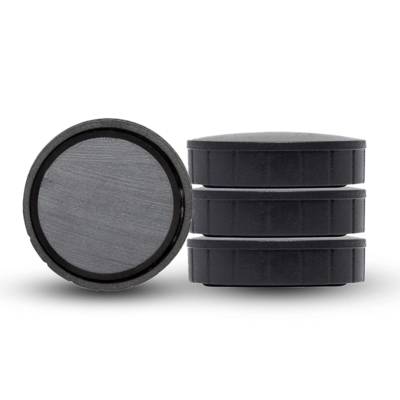 Lot de 4 Aimants solid s. Ø 32 mm, 0,8 kg puissance noir