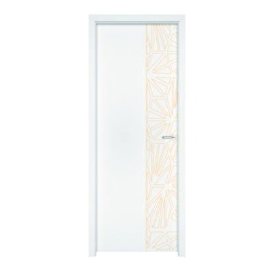 Bloc-porte alvéolaire ALVEOLE 1/3 gravé à peindre Hui.74 mm - 204 x 83 cm - Gedimat