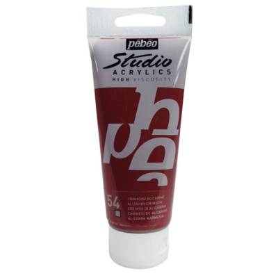 Peinture Studio Acrylique tube cramoisi d'Alizarine 100 ml - PÉBÉO