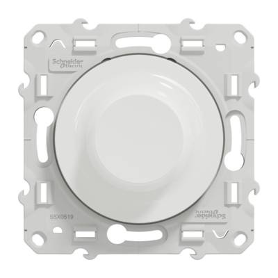 Variateur Universel à LED Blanc complet plaque+griffes ODACE - Gedimat - SCHNEIDER ELECTRIC