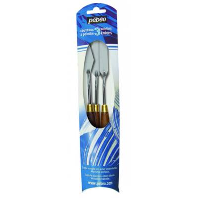 Assortiment de 3 couteaux à peindre