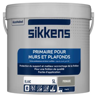 Primaire pour murs et plafonds blanc - Gedimat - SIKKENS ARTISANS