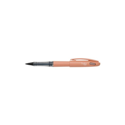Feutre Plume Tradio TRJ97 encre Noire Corps pastel Orange - Pentel