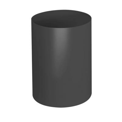 Corbeille à papier acier - 17L - D25,5xH33 cm - Noir RAL 9005 - Mobidecor