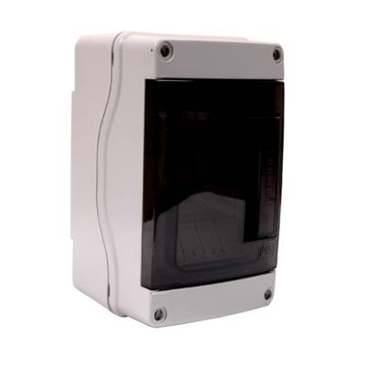 Coffret étanche 4 modules gris IP65 + bornier - Gedimat