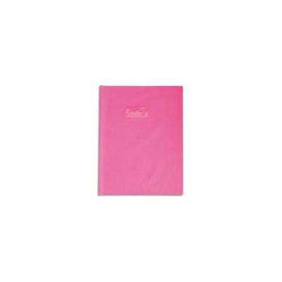 Protège-cahier synthétique 20/100ème 24x32 rose fuchsia - CLAIREFONTAINE