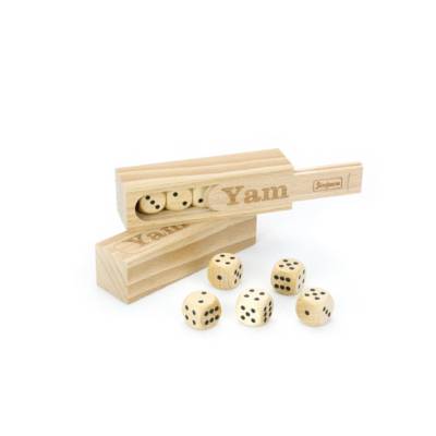 Jeu de Yam - Coffret de Dés en Bois et Règle du Jeu