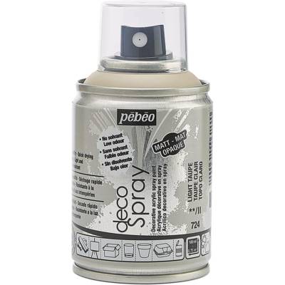 Aérosol 100 ml Peinture opaque permanente faible odeur TAUPE CLAIR - PÉBÉO