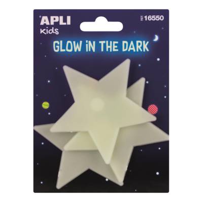 Sachet de 3 grandes étoiles luminescentes