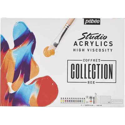 Coffret Collection Studio acrylics Mixte, 23 Pieces - PÉBÉO