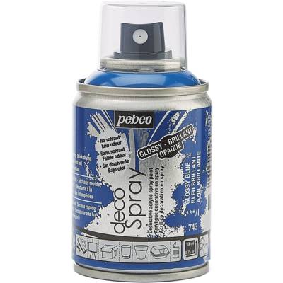 Aérosol 100 ml Peinture opaque permanente faible odeur Bleu brillant - PÉBÉO