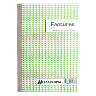 Manifold Factures 210 x 148 mm dupli autocopiant 50 feuillets - EXACOMPTA