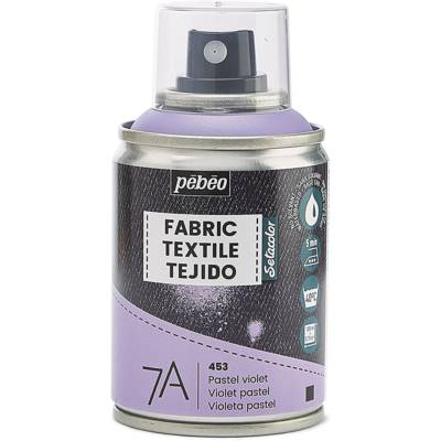 Peinture en Spray 7A - 100ml Spécial Textiles Naturels et Synthétiques Violet pastel - PÉBÉO