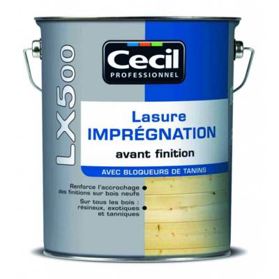 Lasure d'imprégnation LX500 bois clair satiné - Gedimat - CECIL PRO