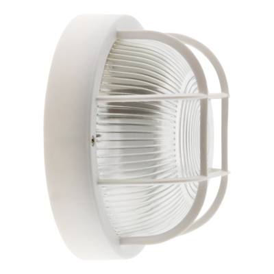 Hublot rond avec grille blanc - 100W - Gedimat