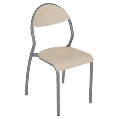 Chaise NUAGE assise et dossier bois Blueprotech® piètement époxy - T4 - Noir décor - Mobidecor