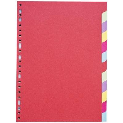 Jeu de 12 intercalaires format A4 Carte Recyclée 220g