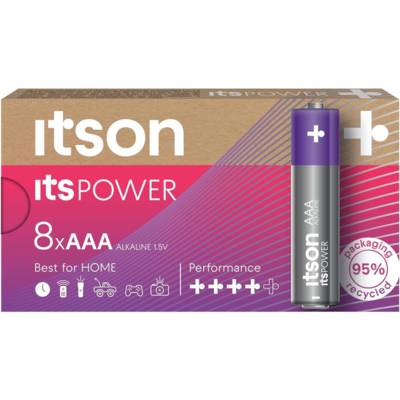 Pack de 8 Piles Alcalines LR03/AAA 1,5V ItsPOWER