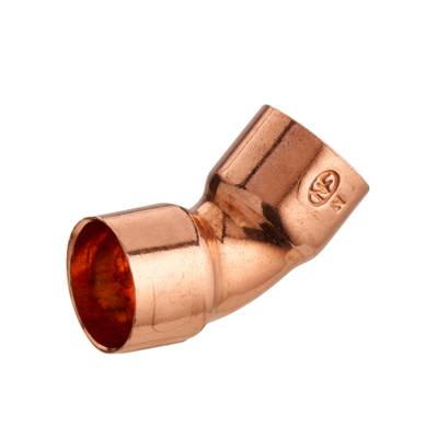 Coude cuivre - femelle/femelle petit rayon 41CU angle 45° - Gedimat - NOYON ET THIEBAULT