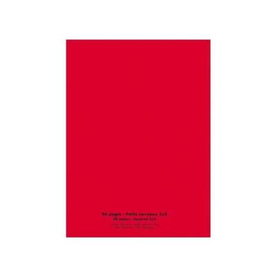 Cahier conquérant polypro agrafé 24x32 cm 96P 90G petits carreaux rouge