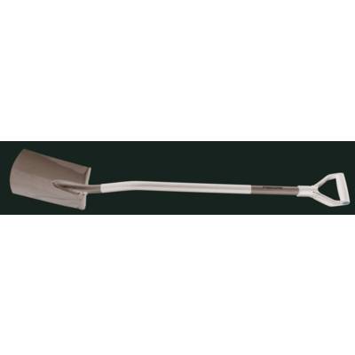 Bèche à bord droit tête acier lame affûtée manche coudé acier et tube PVC long.1,25m - Gedimat - FISKARS