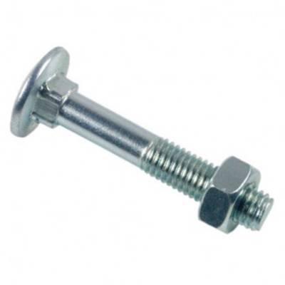 Boulon poêlier LENNIE tête ronde large - Ø8x60 - boite de 100 - BRL0806002B