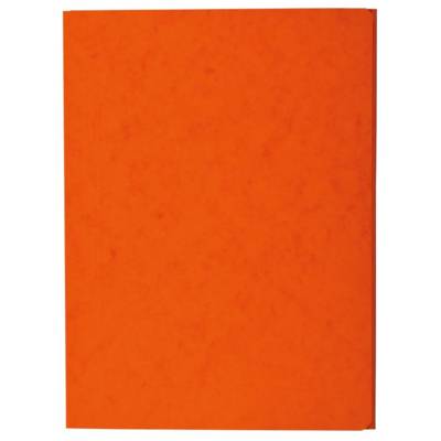 Chemise Carte Lustée à rabats format 24 x 32 cm sans élastique Orange