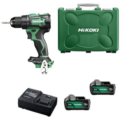 Perceuse visseuse à percussion 70Nm - HIKOKI - 2 batteries 18V 5.0Ah + chargeur en coffret - DV18DBSLWJZ - Maxoutil