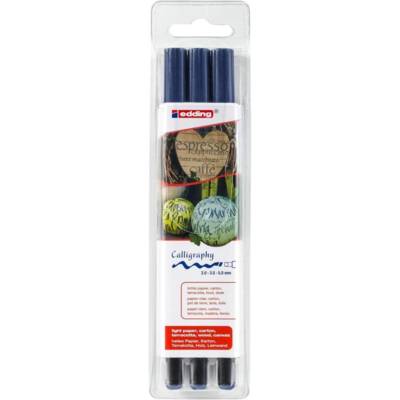 Set de 3 feutres de calligraphie 1255 bleu acier