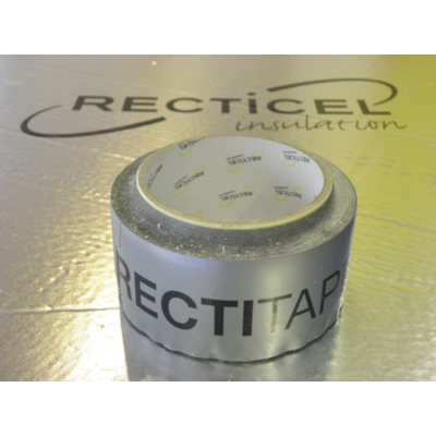 Bande adhésive Rectitape RECTICEL 25mx50mm pour Powerwall et Eurotoit - 9000001666 - Maxoutil