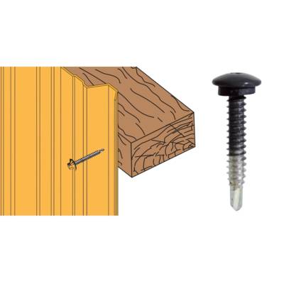 Vis TCB P1 autoperceuse joint bardage gris - 6,3 x 38 mm - sachet de 100 pièces - Gedimat