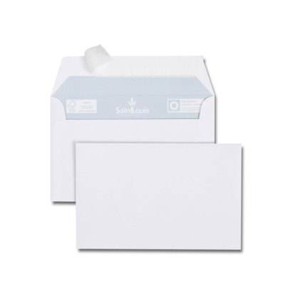 Paquet de 25 enveloppes de visite blanches 90x140 100 g bande de protection - GPV