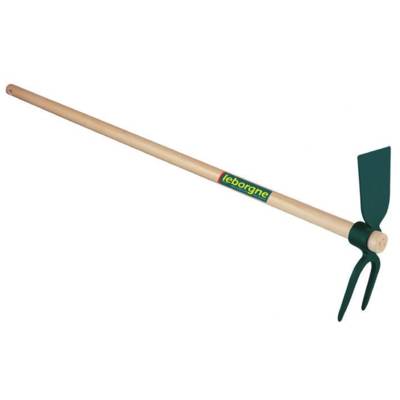 Serfouette forgée panne et fourche douille ovale DUOPRO manche en bois - Gedimat - LEBORGNE