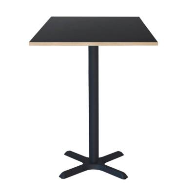 Mange-debout pied noir 60x60cm noir chant bois - intérieur - RestooTab