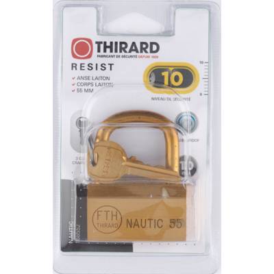 Cadenas NAUTIC 68 55mm anse laiton 3 clés - Gedimat - THIRARD