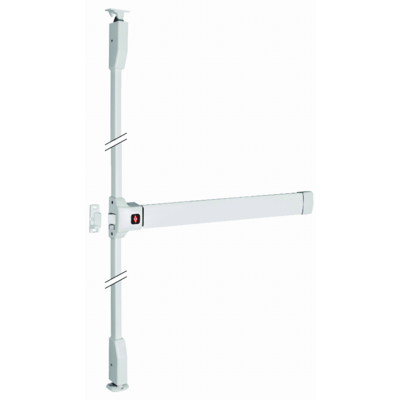 Fermeture anti-panique JPM Push bar 90+ - 3 points latéral, haut et bas - 1141 mm - Blanche - PJ3100-68-0A - Maxoutil