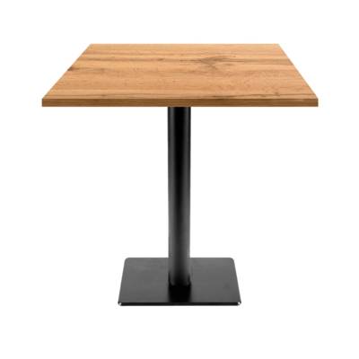 Table pied noir 70x70cm chene armor - intérieur - RestooTab