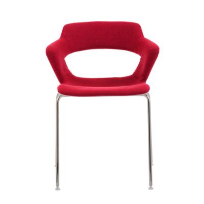 Chaise KAOMA 4 pieds chromés assise/dossier tissu