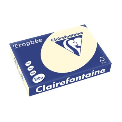 Ramette 250 Feuilles Papier 120g A4 210x297 mm Certifié FSC IVOIRE - Clairefontaine