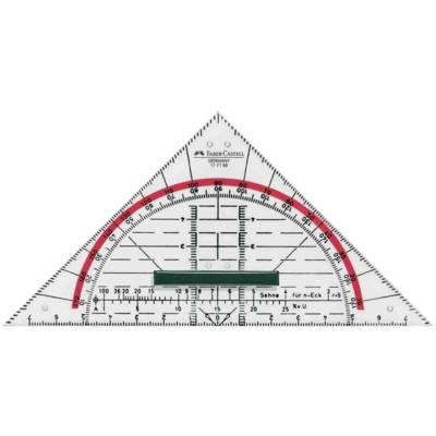 Equerre rapporteur BK 1 avec poignée Hypothénuse 14 cm