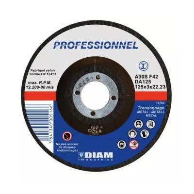 Disque abrasif acier ép.3 mm - Gedimat - DIAM INDUSTRIES