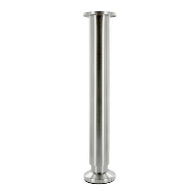 Pied de meuble cylindrique vérin réglable alu brossé - Ø38 x 300 mm - Gedimat - NORAIL