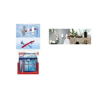 Crochets Powerstrips LARGE, tendance, chrome