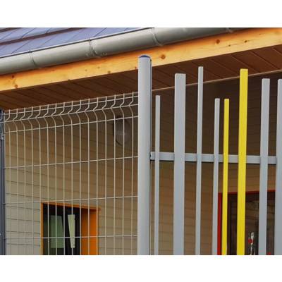 Poteau 450A sur platine gris anthracite structuré - Gedimat
