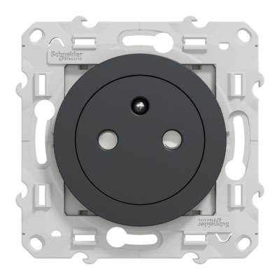 Prise de courant 2P+T ODACE anthracite affleurante - Gedimat - SCHNEIDER ELECTRIC